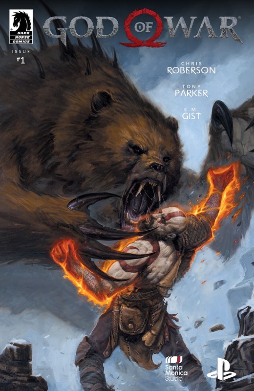 God of War #1 cover by E.M. Gist