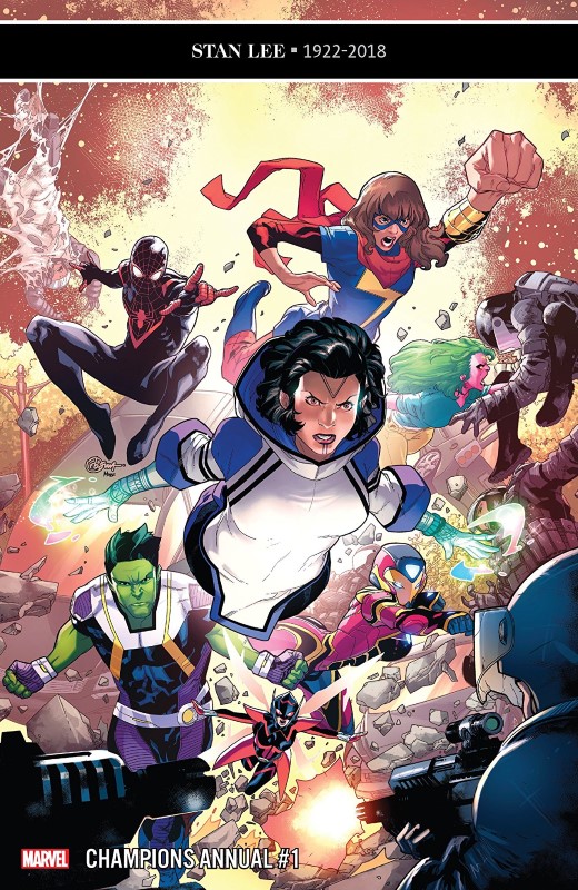 Champions Annual #1 cover by R. B. Silva and Marcio Menyz