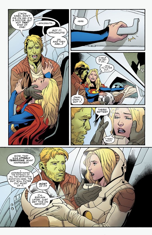 Supergirl #25 art by Emanuela Lupacchino, Ray McCarthy, FCO Plascencia, and letterer Tom Napolitano