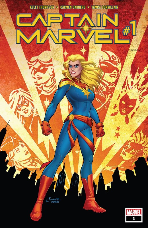 Captain Marvel #1 cover by Amanda Conner and Paul Mounts